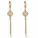 YAZILIND Charming Smooth 18k Gold Filled Cubic Zirconia Unique Design Dangle Drop Earrings for Women
