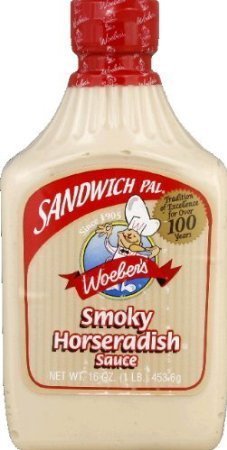 Woeber's Sandwich Pal Salsa de rábano picante ahumado 16oz