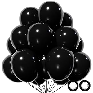 110pcs Black Balloon 12 inch, Black...