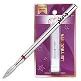 PANA 3/32' Diamond Carbide Flame Bit- Style 09, Fine Grit - Professional Cuticle Nail Drill Bits for...