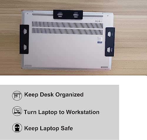 Support PC portable sous bureau argenté universel pour MacBook et Surface - 4