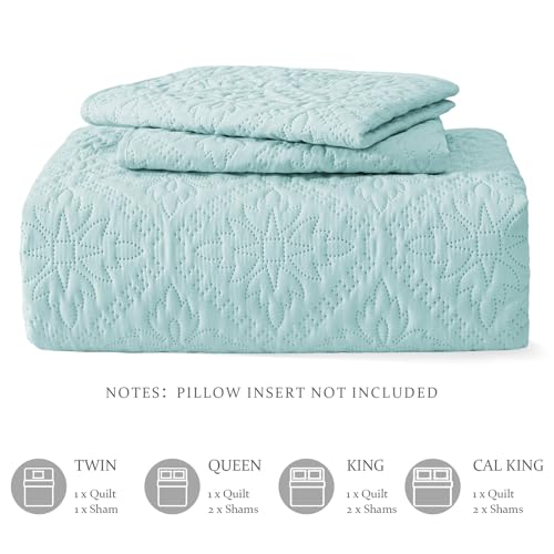 Exclusivo Mezcla California King Quilt Set, Aqua Blue by Exclusivo Mezcla - Used condition - Image 6