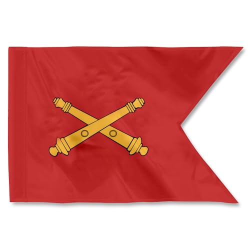 Fyon Custom Artillery Branch Field Artillery Guidon flag US army FA Guidons Personalize Flags Double sided 3ply 20x27inch Banner (Sleeve)