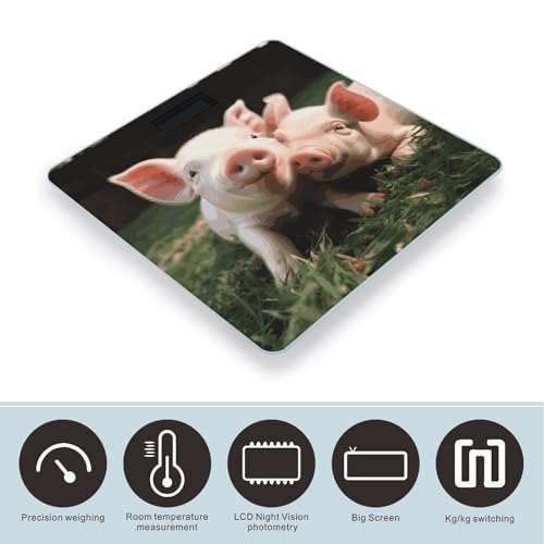 Báscula digital corporal con pantalla LCD y cinta métrica miniatura 3