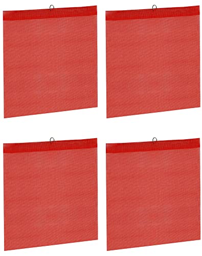 QWORK 4 Pack Safety Flag with Wire Loop 18 x 18 inch, Warning Flags, Mesh Safety Flag, Vinyl Coated Nylon Mesh Construction for Truck and Pedestrian Crossings by QWORK - Image 14