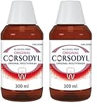 Corsodyl Antibacterial Mouthwash, Original Alcohol Free, Prevents Gum Disease & Treats Bleeding Gums, 300 ml (Pack of 2)