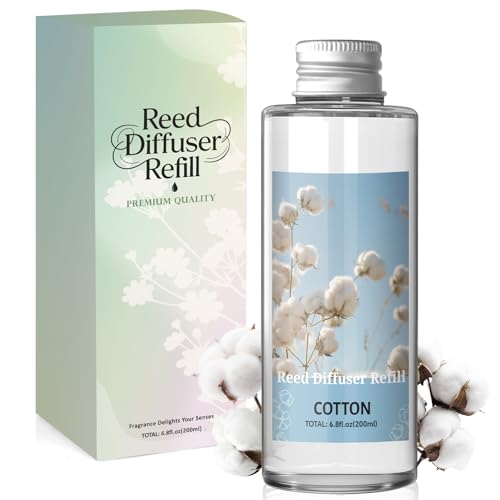 Scent-Hi Ricarica Diffusore Profumata, Ricarica Diffusore Bastoncini - Cotone 200ml, Diffusore Profumato Ricarica per Camere da Letto, Bagni, Uffici e Arredamento Domestico