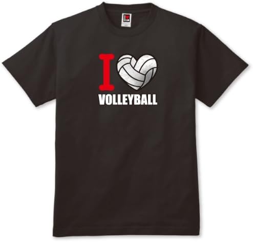 Amazon バレーボール部の部活tシャツ I Love Volleyball Tシャツ カットソー 通販
