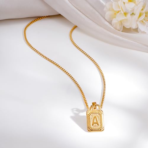 Image of Rubans Demi Fine Stainless Steel Alphabet Pendant CZ Gift for Women & Girls