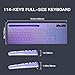 Soueto Wireless Keyboard with 7-Color RGB Backlit, Full-Size Computer Keyboard with Phone Tablet Holder, 2.4G Rechargeable Gaming Keyboard with Light Up Keys, Compatible with Mac, Windows (Purple)
