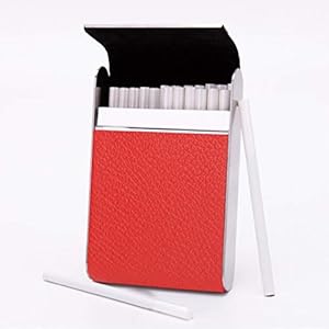 Roestvrijstalen Roker, Sigarettenkoker, Opbergdoos Sigarettenkoker Lederen Sigarettenkoker Sigaretaccessoires…