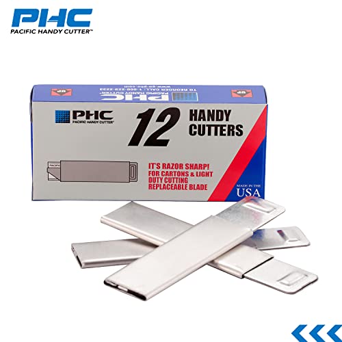 Pacific Handy Cutter Inc. Hc100 Handy Box Cutter, Tap Open/Tap Close, 12 Per Box, Assorted(Packaging May Vary) #TOP2
