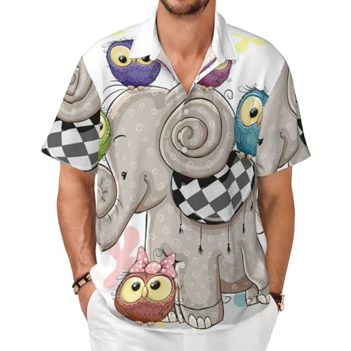 Chemise hiboux homme fluide et anti-transpiration pour rester au frais en vacances