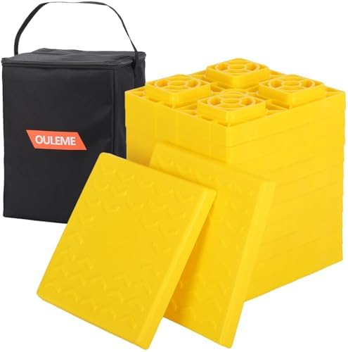 OULEME 12 Pack RV Leveling Blocks, Stackable Jack Blocks, Interlo...