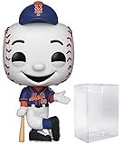 POP! Sports MLB Mascots New York Mets, Mr. Met Action Figure (Bundled with Pop Box Protector to Protect Display Box)