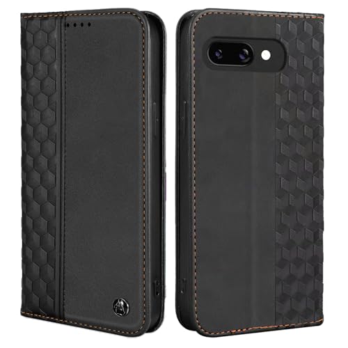 Étui portefeuille Google Pixel 9A 2025 en cuir PU premium noir