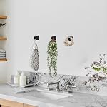 IBosins 6-Pack Bathroom Towel Hooks Hand Towel Holder Heavy Duty Stainless Steel Towel Hanger Robe Hat Coat Hooks for Wall of Livingroom Bedroom Kitchen Closet (Square Matte Black) - Image 4
