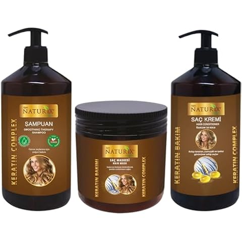 Keratin Hair Shampoo Cream and Mask Set | Conditions Hydrates and Eliminates Frizz for All Hair Types | Odorless Paraben and Cuelty Free Cover