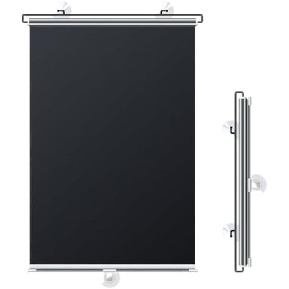 Xdyyjrasa Blackout Roller Blinds - Suction Cup No Drill Thermal Insulation Sunshade & Privacy Screen, Portable Retractable Curtains for Home