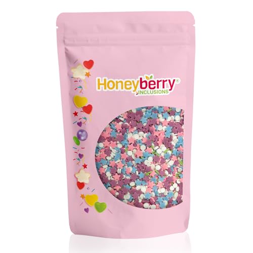 HONEYBERRY Inclusões - grânulos de festa de sereia, 200 g, mistura de grânulos comestíveis de alta qualidade para assar, decorações de cupcakes e bolos, gelados, sobremesas e glaces