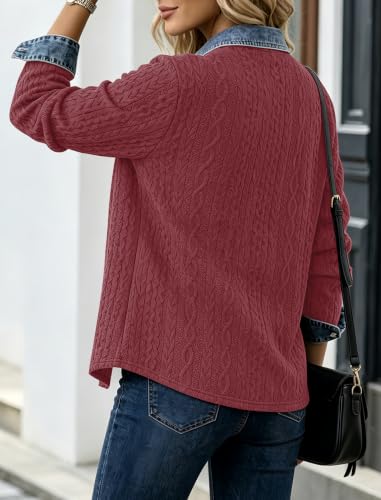 GUNEST Womens Jacquard Jackets Fall Fashion Outfits Coat Winter Clothes — view 4