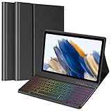 TaIYanG Keyboard Case for Samsung Galaxy Tab A8 10.5 Inch 2022, Slim Cover with Detachable Wireless Keyboard for Galaxy Tab A8 Model SM-X200/X205/X207(Black)