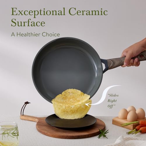 Image of USELUCK 22-Piece Ceramic Cookware Set, Nonstick Pots and Pans Set