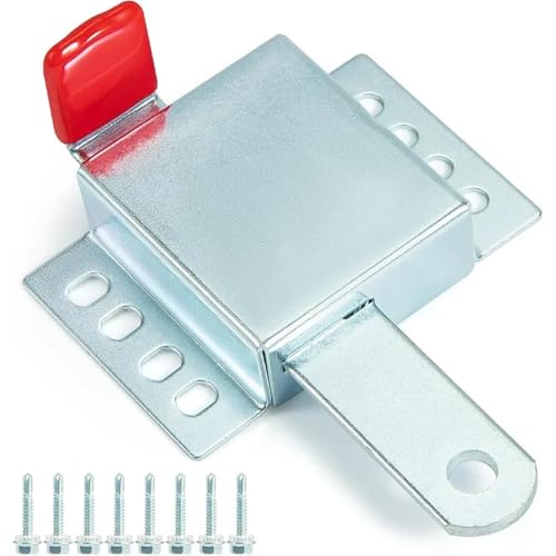Cerradura de garaje corredera de alta resistencia, cerrojo interior de acero galvanizado con pestillo manual