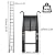 20FT Telescoping Ladders with 2 Hooks, Heavy Duty Aluminum Collapsible Ladder Load 330 LBS Capacity, Non-Slip Feet, Extension Ladders Applicable to Household and Outdoor Working