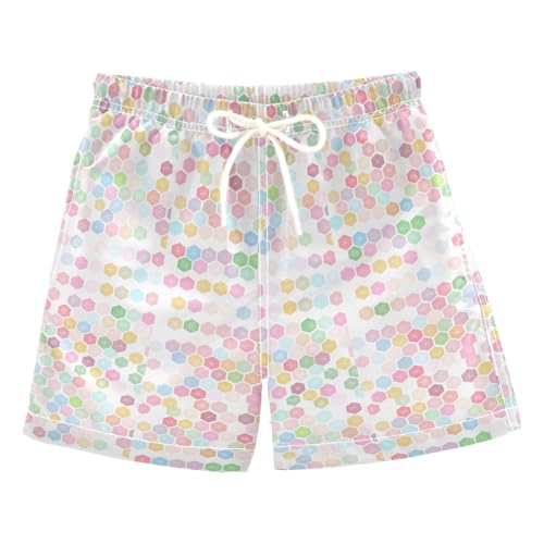 Boys Swim Trunks Hexagons Shades Pink Toddler Swim Shorts Boys Bathing Suit Swimsuit Toddler Boy Swimwear 2T 202c1623