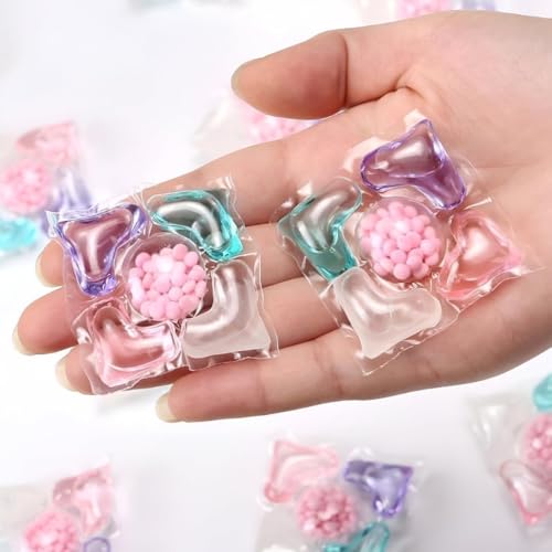 Image of ROKTRY Pack of 45 Magic Laundry Pods 5-in-1 Dissolvable for Washes Commercial Tough Powerful Stain Fighter Remover for Top & Front Load Machines Floral Aroma Fragrance 1 Pod = 1 Wash