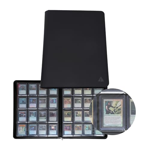 Image of Rayvol 16-Pocket Toploader Binder, Holds 512 Toploaders 16 Pocket Top Loader Card Storage Case, 500 + Ringless Double-Sided Pockets for Cards in 3 x 4'' Toploaders