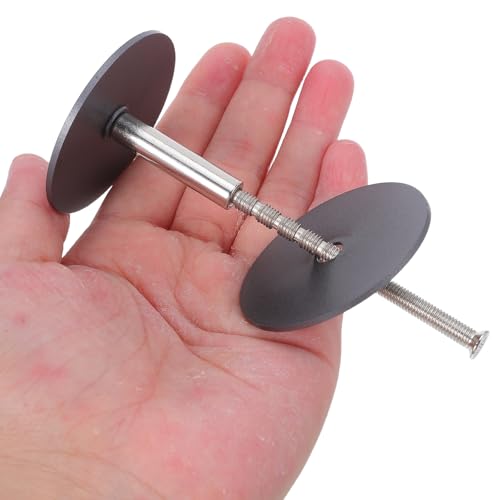 Placa de cubierta de cerrojo Gadpiparty en acero inoxidable gris compatible con varias puertas 5