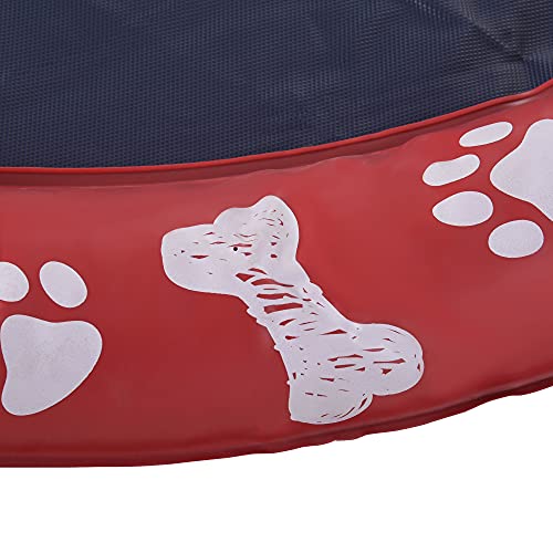 PawHut 170 cm Splash Sprinkler Pad für Hunde Spritz Wasserspiel Matte Wassersprinkler Anti-Rutsch Outdoor Kunststoff Rot