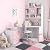 Amylove 36 Pcs Plush Foam Floor Mat Square Interlocking Carpet Tiles with Border Fluffy Play Mat Floor Tiles Soft Climbing Area Rugs for Home Playroom, 12 x 12 x 0.4 Inch(White, Gray, Pink)