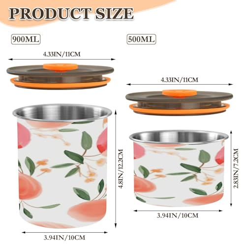 Envase hermético para café de acero inoxidable 30oz rosa melocotón miniatura 2