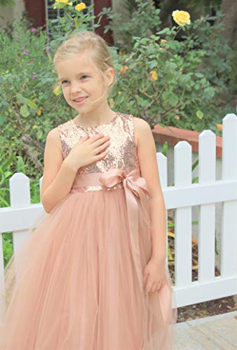 Ekidsbridal Heart Cutout Sequin Junior Flower Girl Dress Christening Dresses 172Seq 8 #TOP3