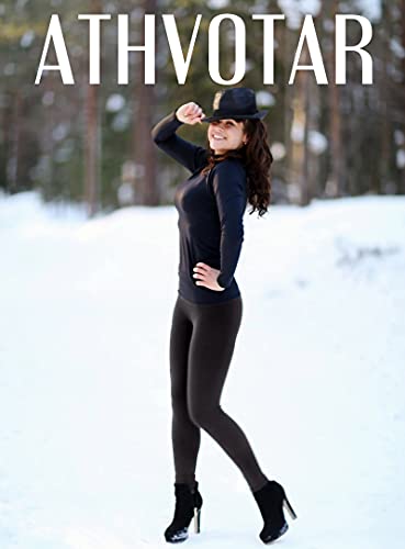 Image of ATHVOTAR Fleece Lined Winter Tights Women - Thermal Warm Opaque Pantyhose Thick Sheer Leggings