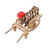 Ornements en bois : finition soignée, lignes claires, décoration simple et , peut être utilisé comme décoration de bureau, ornement en bois de brouette