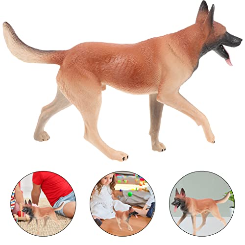 Toyvian Estatueta Realista De Cão Pastor Alemão Figura De Escultura Animal De Plástico Modelo Realis