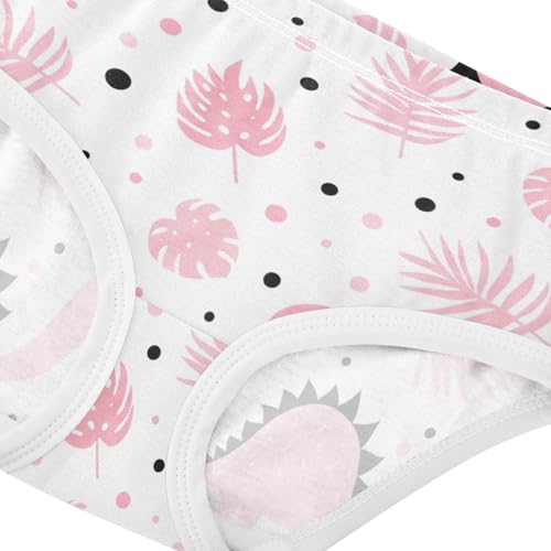 Cute Pink Dinosaurs White Toddler Underwear Custom 2t Cotton Panties for Girl Colorful Briefs Girls Undies4