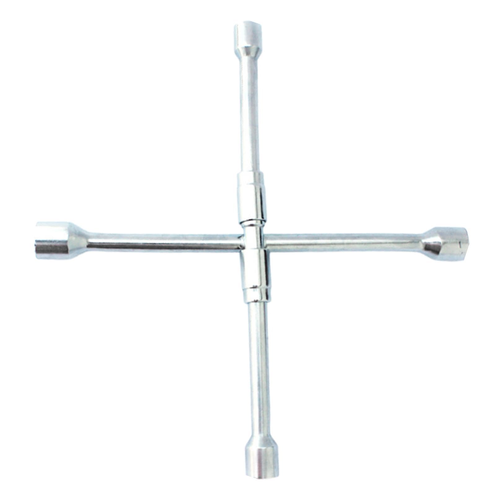 Llave para tuercas de rueda, llave de tuercas de rueda | llave de rueda cruzada de 4 vías, plegable, multifuncional, portátil de 14 pulgadas, para camiones, autocaravanas y coches