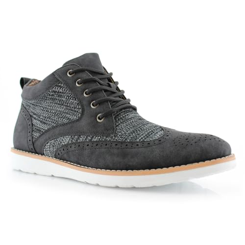 Polar Fox Colbert Men's Wingtip Sneaker Boot | Casual Knit & Nubuck Chukka Boot Hybrid | MPX506059 |...