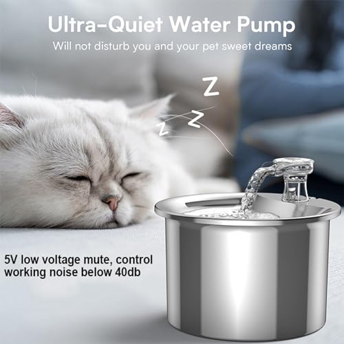 Fuente para agua para gato acero inoxidable 304 2L miniatura 5
