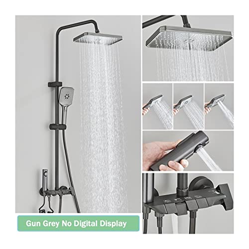 Mitigeur douche gris style piano pour rénovation salle de bain