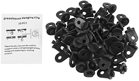TOPINCN Plastic Greenhouse Hook Plant Flower Hanger Hanging Clip Set Plant Hangers Greenhouse Gadgets Hanging Tool for Greenhouse 50 PCS(Black)