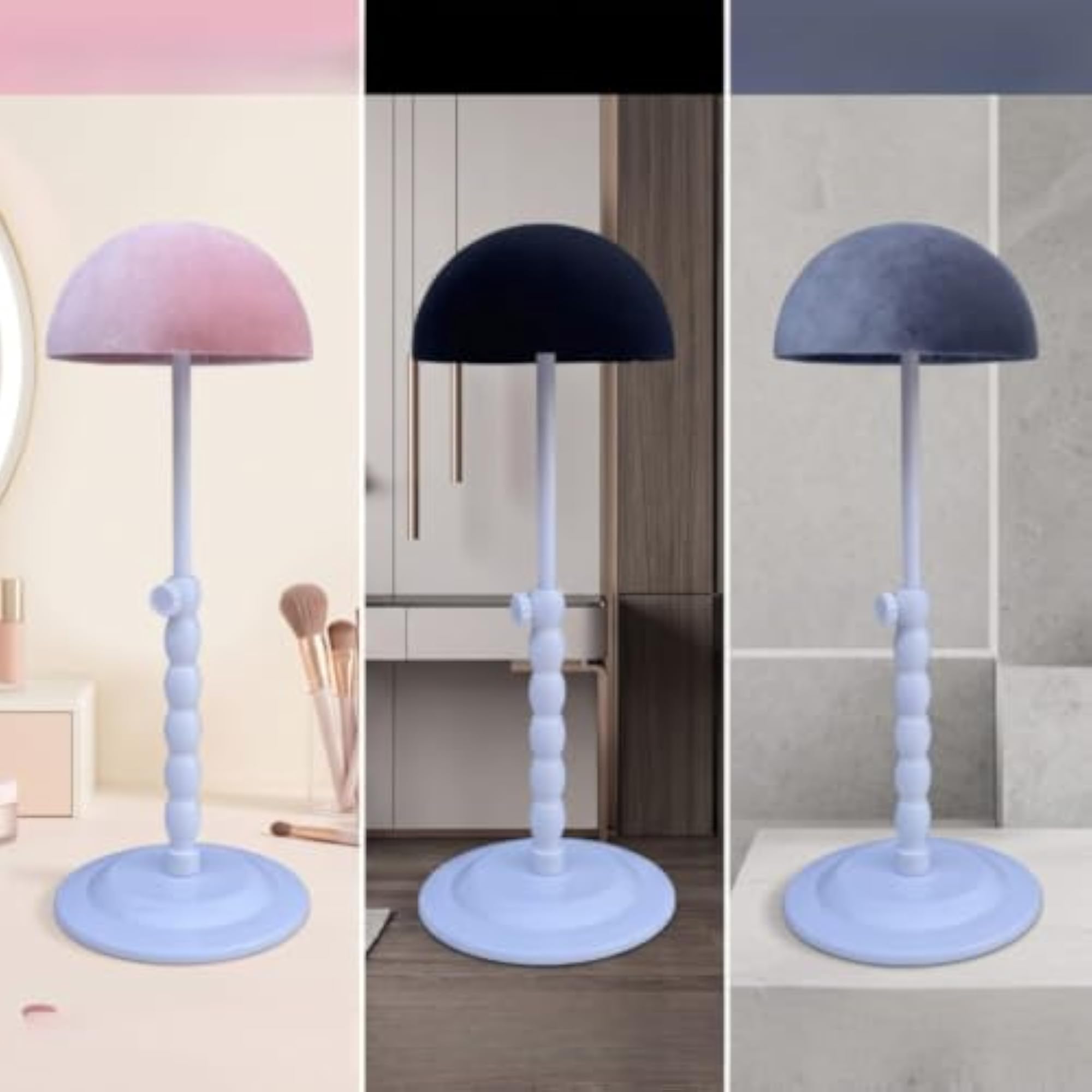 Adjustable Height Tabletop Hairpiece Stand Holder