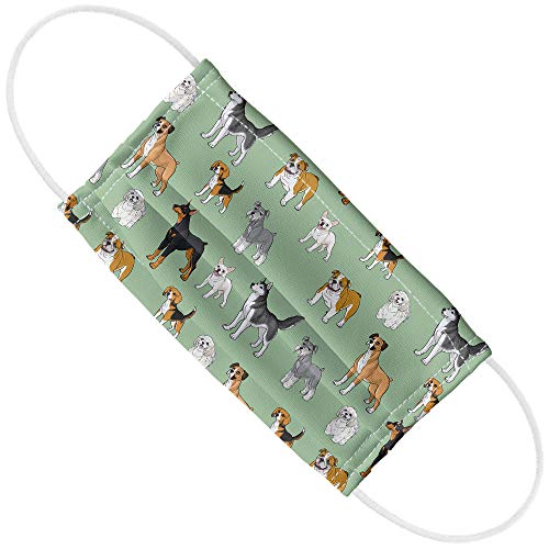 Popfunk Plenty of Dogs Pattern 1-Ply Reusable Face Mask Covering, Unisex