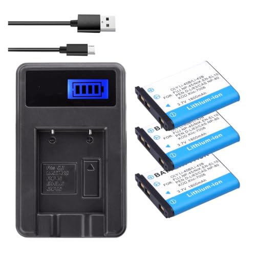 Batería EN-EL10 y cargador triple de 1800 mAh para triplicar la autonomía de tu cámara