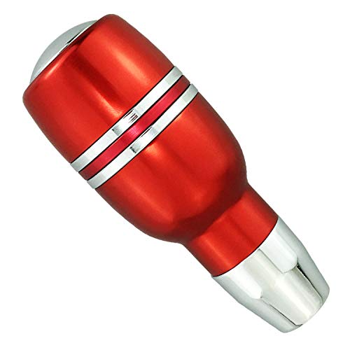 Abfer Automatic Shifter Knob Button Car Stick Shift Lever Head Replacement Aluminum Alloy Gear Shifting Fit For Most Auto Transmission Vehicle (Red) #TOP7
